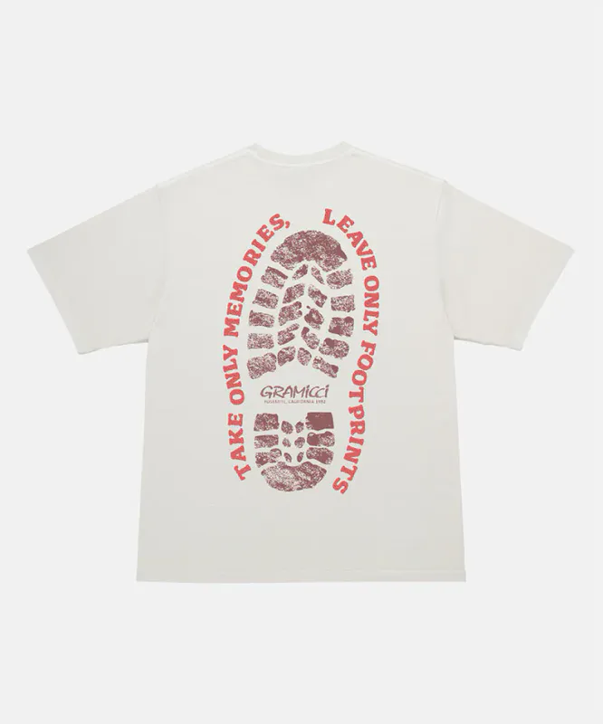 Gramicci Footprints Tee Pigment Dyed natural pigment