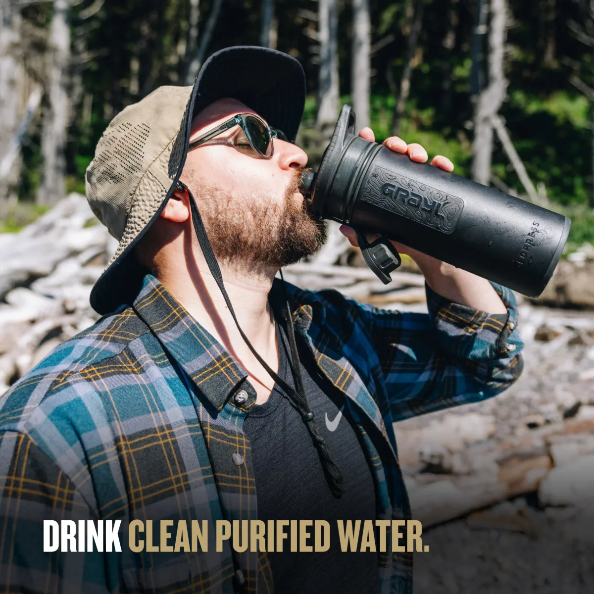 Grayl GeoPress® Purifier Bottle 710ml covert black 