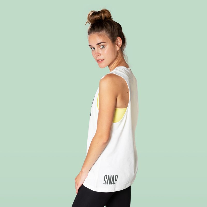 Snap Loose Tank Top Women's white