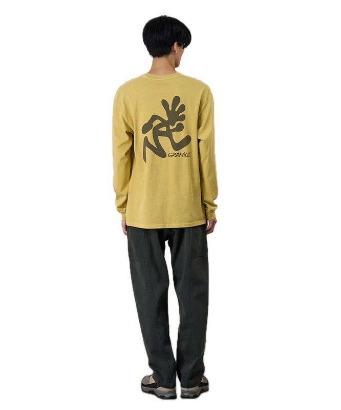 Gramicci Running Man L/S Tee Pigment Dyed sulphur pigment