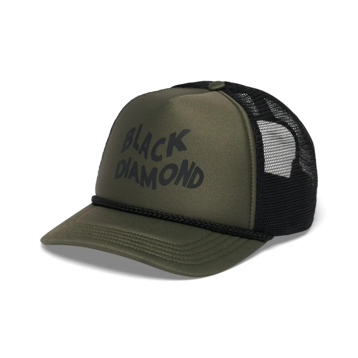 Black Diamond Flat Bill Trucker Hat tundra black