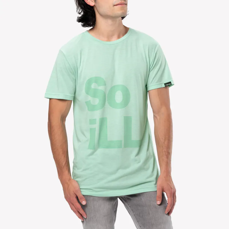 So iLL Stacked Logo Tee seafoam