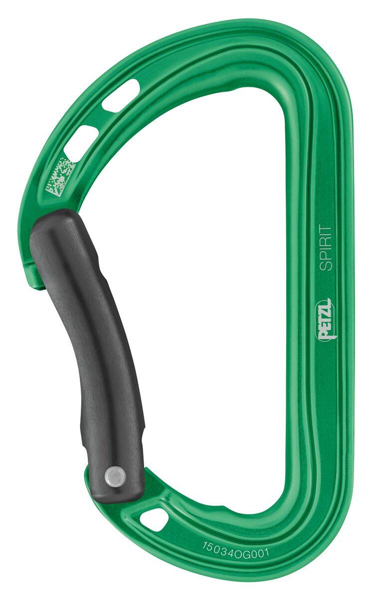 Petzl Spirit Carabiner Bent green