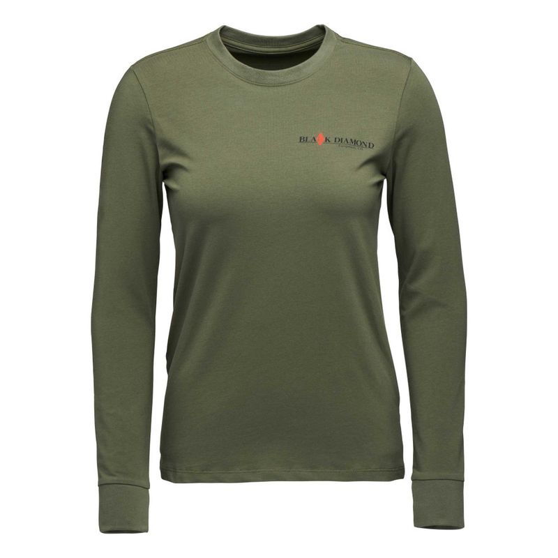 Black Diamond W Heritage Wordmark LS Tee tundra