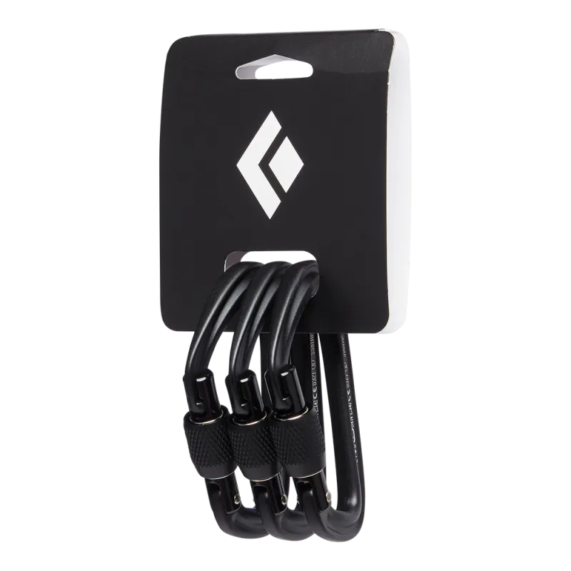 Black Diamond Hotforge Screwgate 3-Pack black