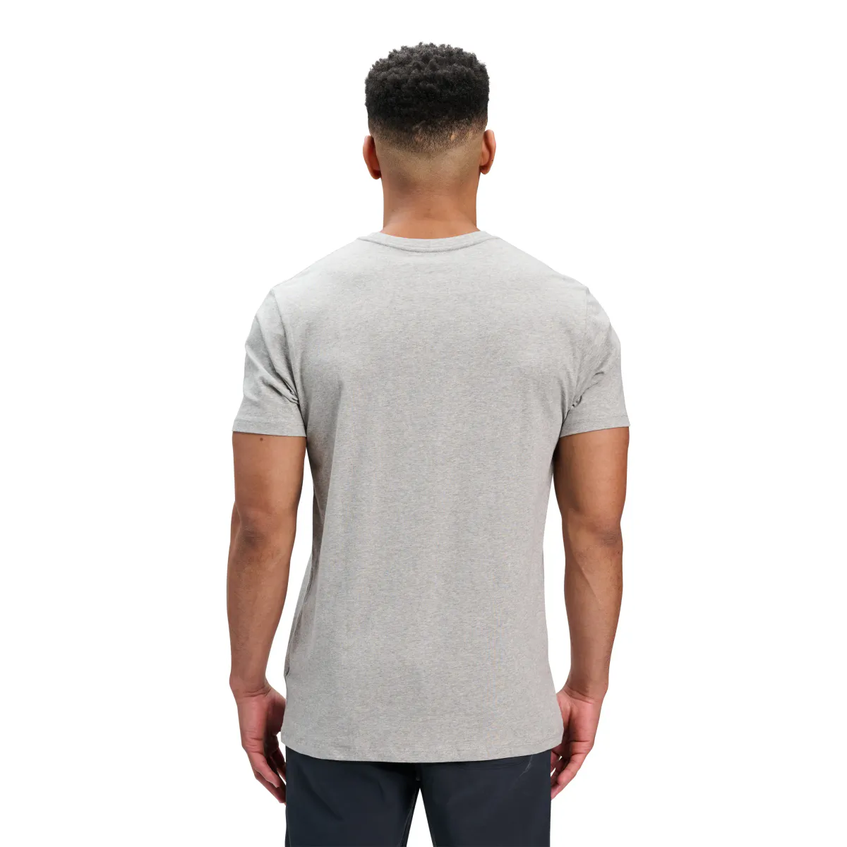 Black Diamond Stacked Logo Tee M's nickel heather 