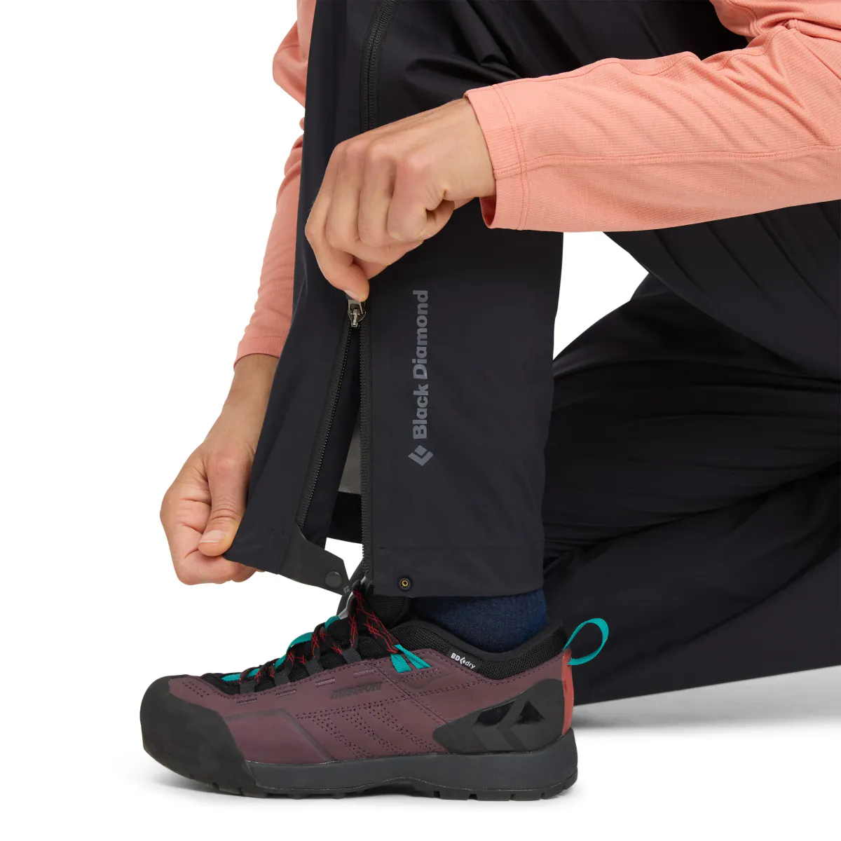 Black Diamond Fineline Strech Shell Full Zip Pants W's black