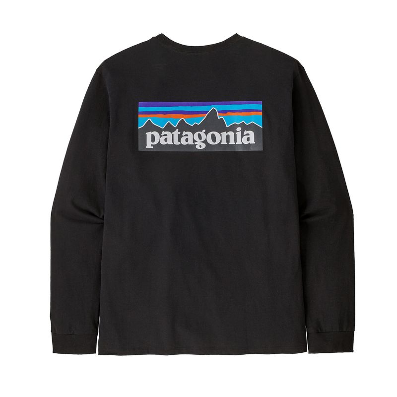 Patagonia L/S P-6 Logo Responsibili-Tee M's black