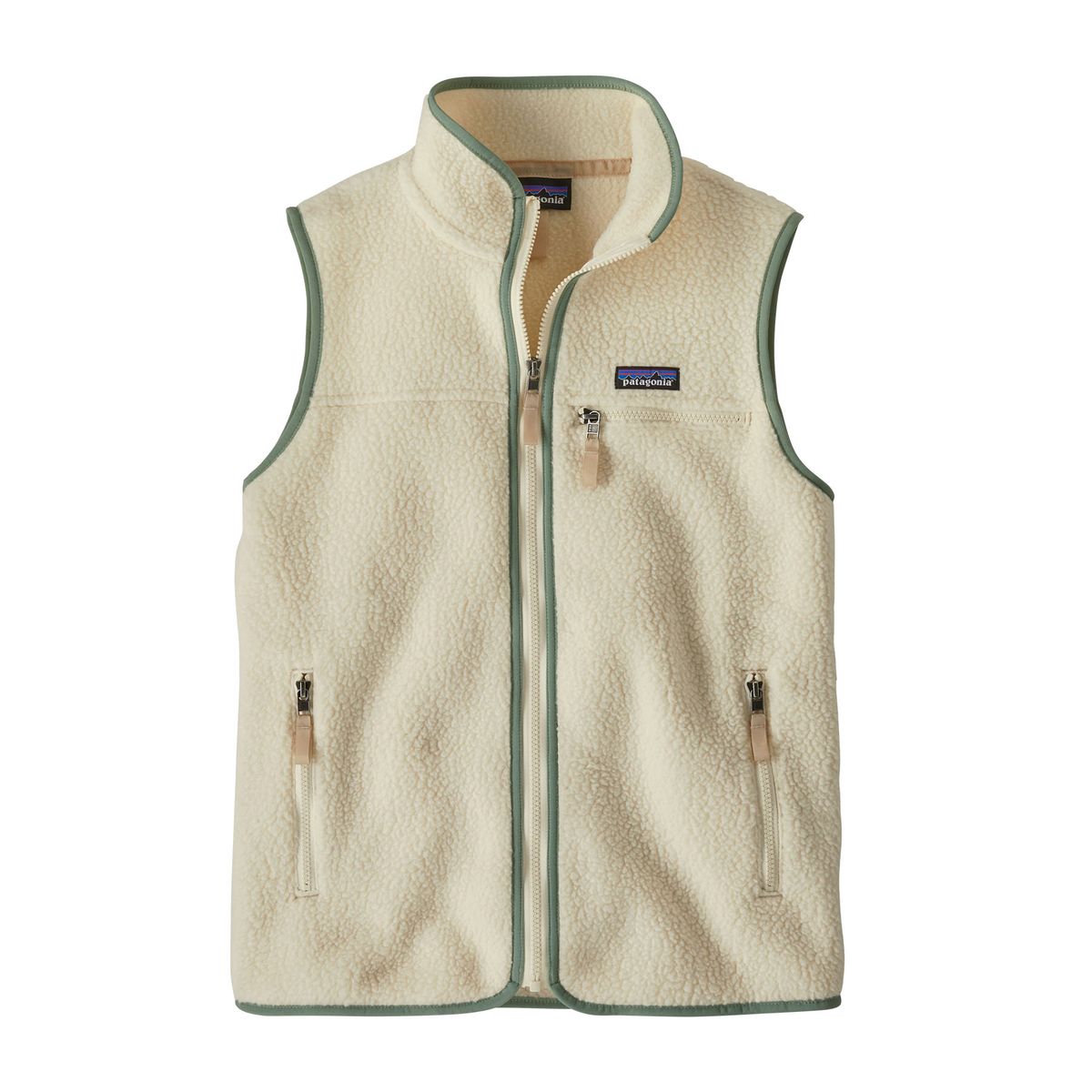 Patagonia Retro Pile Vest W's natural w/ellwood green