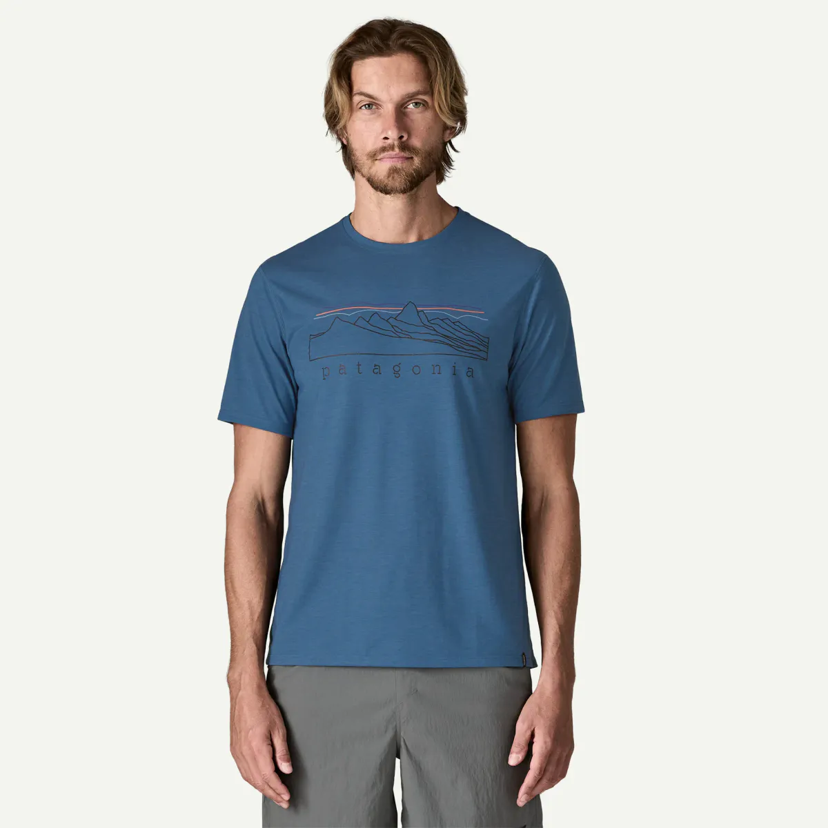 Patagonia Cap Cool Trail Shirt M's stratapeaks aquatic blue