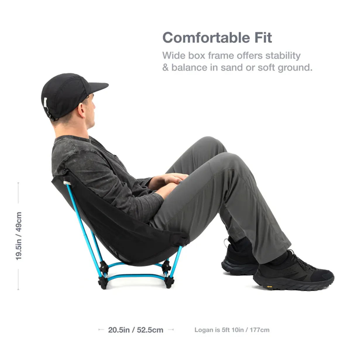 Helinox Ground Chair black/cyan blue