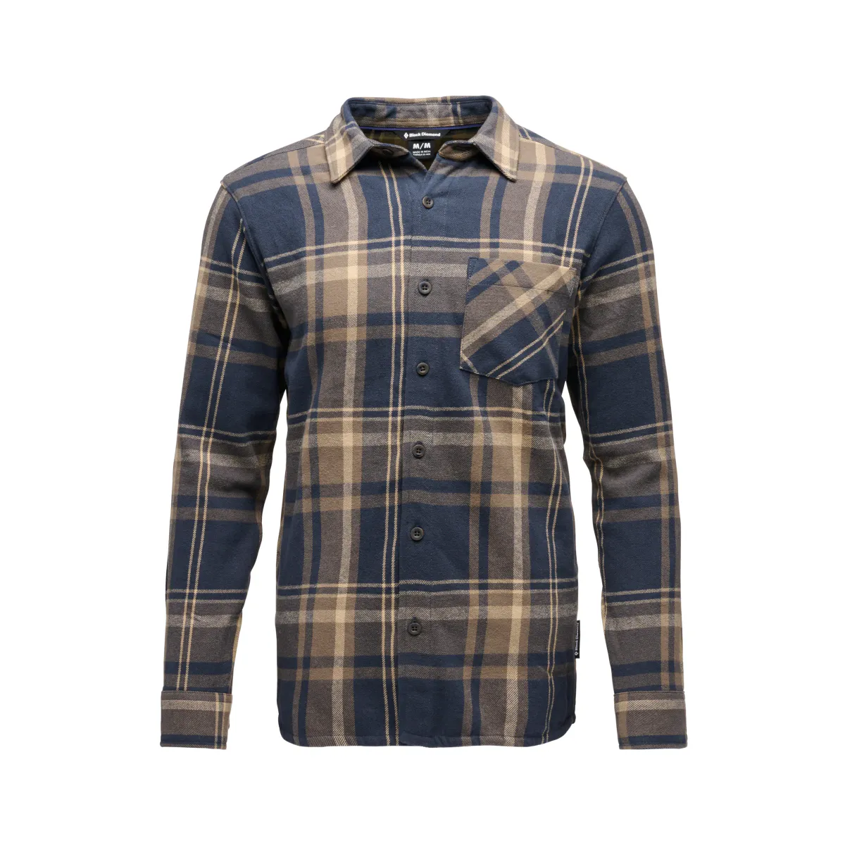 Black Diamond M Project Flannel charcoal-walnut plaid