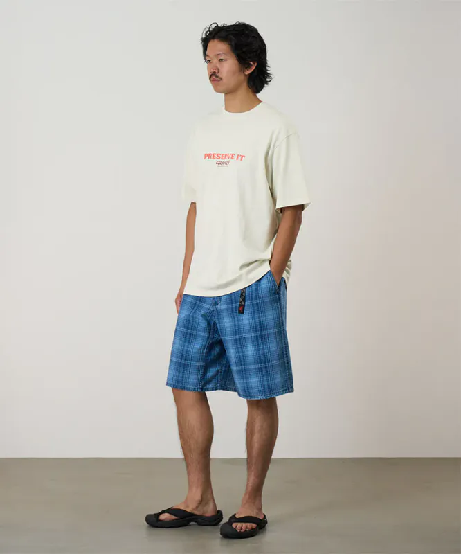 Gramicci Footprints Tee Pigment Dyed natural pigment