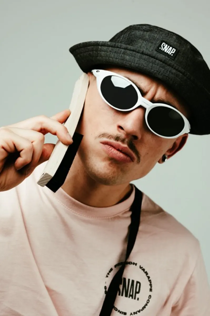 Snap Bucket Hat black denim